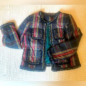 JCrew printed boucle jacket